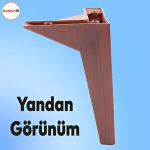 Kale Lüks Mobilya Koltuk Kanepe Sehpa Tv Ünitesi Ayağı 12 Cm Kahverengi Ahşap Desenli Ayakları