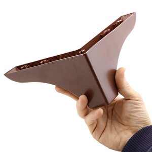 Rose Lüks Mobilya Kanepe Sehpa Puf Koltuk Ayağı 10 Cm Kahverengi Ahşap Desenli Baza Ayak