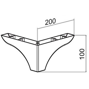 Rose Lüks Mobilya Kanepe Sehpa Puf Koltuk Ayağı 10 Cm Kahverengi Ahşap Desenli Baza Ayak