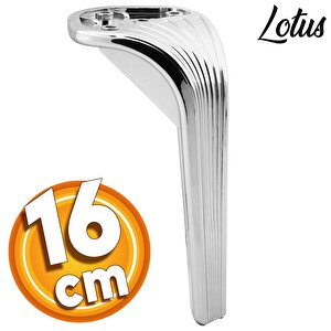 Lotus Lüks Mobilya Kanepe Sehpa Tv Ünitesi Koltuk Ayağı 16 Cm Parlak Krom Baza Ayak