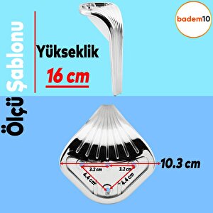 Lotus Lüks Mobilya Kanepe Sehpa Tv Ünitesi Koltuk Ayağı 16 Cm Parlak Krom Baza Ayak
