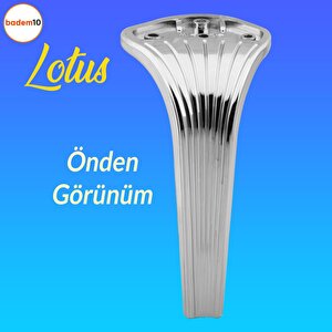 Lotus Lüks Mobilya Kanepe Sehpa Tv Ünitesi Koltuk Ayağı 16 Cm Parlak Krom Baza Ayak