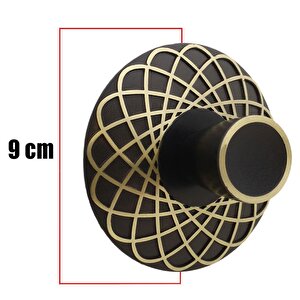 Dinar Çekmece Dolap Kapak Kulpu Kulbu 32 Mm Siyah Gold Metal Kulp