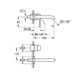 Essence İki Delikli Lavabo Bataryası M-boyut - 29192gl1