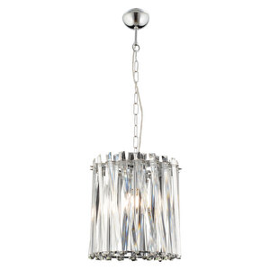 Saucer 25'lik Krom Yuvarlak Kristalli Taşlı Modern Tasarım Kristal Salon Avize