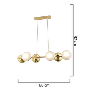 Berca 6li Gold Avi̇ze Modern Mutfak Yemek Masası Üstü Yatak Odası Salon Avize