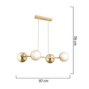 Berca 4lü Gold Avi̇ze Modern Mutfak Yemek Masası Üstü Yatak Odası Salon Avize