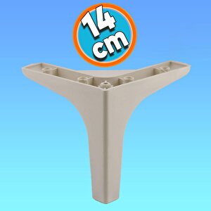 Mobilya Kanepe Sehpa Tv Ünitesi Koltuk Ayağı 14 Cm Krem Baza Ayak