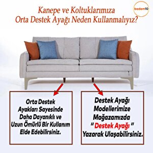 Mobilya Kanepe Sehpa Tv Ünitesi Koltuk Ayağı 14 Cm Krem Baza Ayak