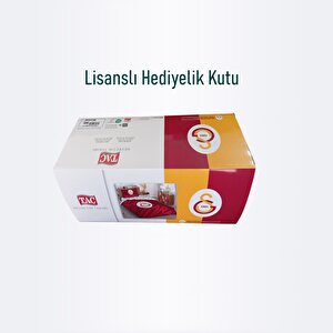 Taç Lisanslı Galatasaray Kırmızı Logo Pamuk Tek Kişilik Nevresim Takımı