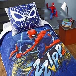 Spider Man Blue City Tek Kişilik Nevresim Takımı