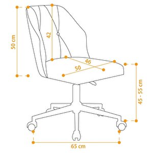 Elegance Genç Odası Amortisörlü Tekerlekli Çalışma Sandalyesi (krem (2008))