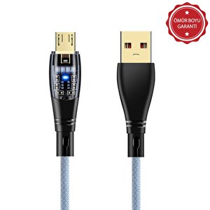 Schitec 6a 120w Usba To Micro 1metre Hızlı Data Ve Şarj Kablosu Mavi Ömür Boyu Garanti Yk232m