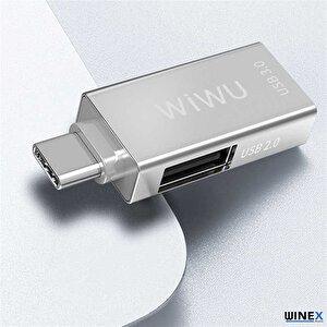 Winex Wiwu T02 Usb Type-c Hub Çevirici Ve Çoklayıcı Hub Gri