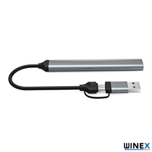 Winex 5in1 Usba Ve Type-c To Usba 3.01, Tf, Sd Çoklayıcı Hub Adaptör