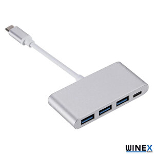 Winex 4in1 100w Type-c Usb Çoğaltıcı Adaptör Port Hub 3xusba Giriş 1 Pd Giriş