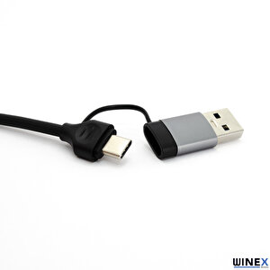 Winex 5in1 UsbA ve Type-C to 3x USB3.0, TF, SD, Type-C Çoklayıcı Hub Adaptör