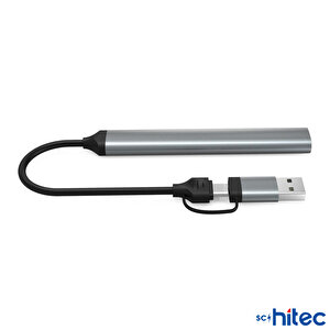 Schitec 5in1 Usba Ve Type-c To Usba 3.01, Tf, Sd Çoklayıcı Hub Adaptör