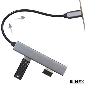 Winex 4in1 Macbook, Phone, Android Type-c To 4xusba Çoğaltıcı Adaptör Port Hub
