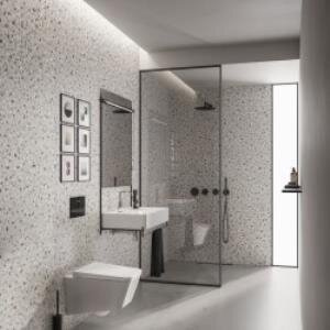 Vitra Origin A4489336 Yerden Tuvalet Fırçalığı Siyah