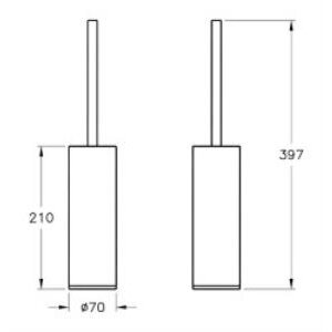 Vitra Origin A4489336 Yerden Tuvalet Fırçalığı Siyah