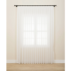 Düz Krep 1/3 Sık Pile Tül Perde Ütü Istemez Korniş/rustik Uyumlu Perde 150x260 cm