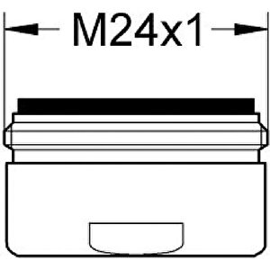 Lavabo Bataryası Perlatörü M24 X1 Dış Dişli Krom - 13929000