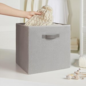 Ocean Home Textile Gri Renk Jüt Kutu 33 X 30 X 33 Cm