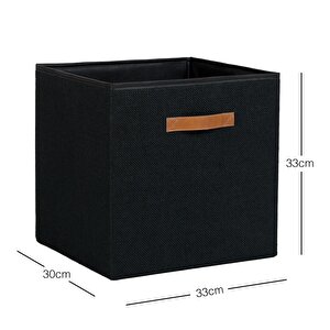 Siyah Renk Jüt Kutu 33 X 30 X 33 Cm