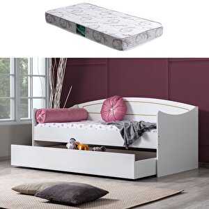Akasya Yavrulu Karyola - Beyaz + 1 Adet Comfort Yatak