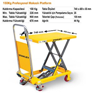 Stanley X150 150kg Profesyonel Makaslı Platform