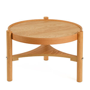 Clover Meşe Yan Sehpalı İkili Orta Sehpa