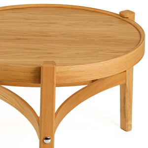 Eymense Ren Meşe Yan Sehpalı İkili Orta Sehpa