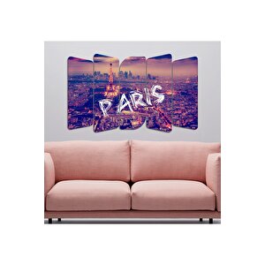5 Parça Paris Mdf Tablo  - 5s-088 / 100x60
