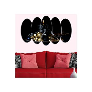 5 Parça Siyah Modern Tasarım Mdf Tablo  - 5y-2107 / 100x60