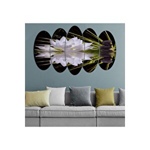 5 Parça Yansıtma Çiçek Tasarım Mdf Tablo  - 5y-2142 / 100x60