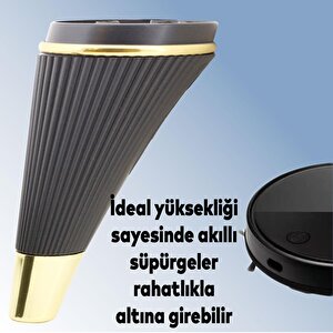 İron 6'lı Set Mobilya Tv Ünitesi Çekyat Koltuk Kanepe Destek Ayağı 15 Cm Siyah Ayak M8 Civatalı