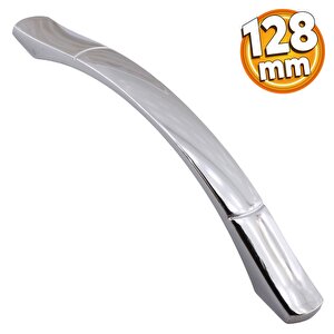 Berilay (128 Mm - 12.8 Cm) Mobilya Mutfak Dolabı Çekmece Kapı Dolap Kapak Kulpu Kulbu Krom Kulpları