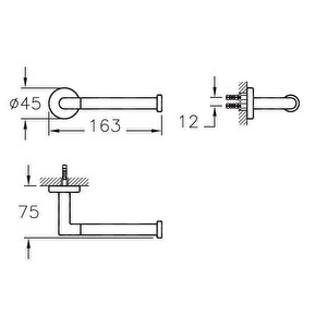 Vitra Minimax A44789 Yedek Tuvalet Kağıtlığı Krom