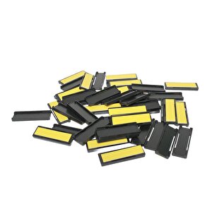 Yapışkanlı Siyah Etiket Taşıyıcı (50x17 Mm) ( 100 Adet )