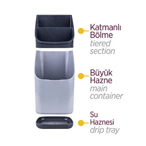 Tezgah Üstü Kaşıklık Çok Amaçlı Bölmeli Kaşıklık