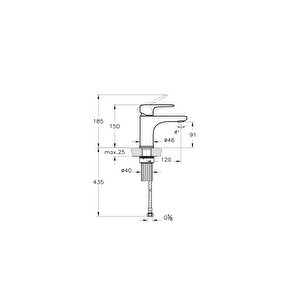 A4270536-artema Root Round Lavabo Bataryası S - Mat Siyah