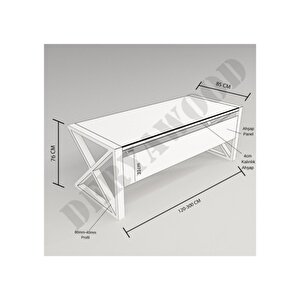 Silver Ahşap Çalışma Masası 160x85x76 Cm-ön Ahşap-antrasit Renk Ayak