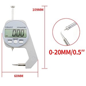 Elektronik Kalınlık Ölçer Kumpas Hassas Dijital Iğne Uçlu Lcd Mikrometre Kompratör Metal Boru Ölçme
