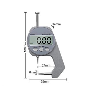 Elektronik Kalınlık Ölçer Kumpas Hassas Dijital Iğne Uçlu Lcd Mikrometre Kompratör Metal Boru Ölçme