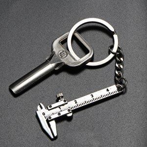 Metal Anahtarlık Kumpas Metal 0-40mm Mini Kumpas Anahtarlık Kalınlık Ölçer Kompratör