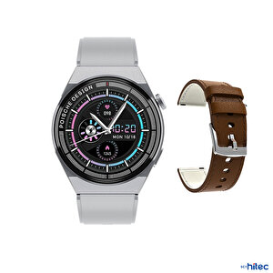 ScHitec 2024 Watch GT3 Max Android İos HarmonyOs Uyumlu Akıllı Saat Gümüş