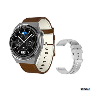 Winex 2024 Watch Gt3 Max Android İos Harmonyos Uyumlu Akıllı Saat Gümüş