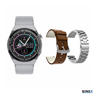 Winex 2024 Watch Gt3 Max Android İos Harmonyos Uyumlu Akıllı Saat Gümüş