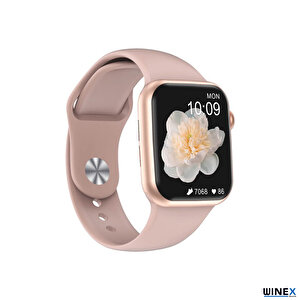 Winex 2024 Watch 7 Series Fullsecreen No1 Android İos Uyumlu Akıllı Saat Gold Rose